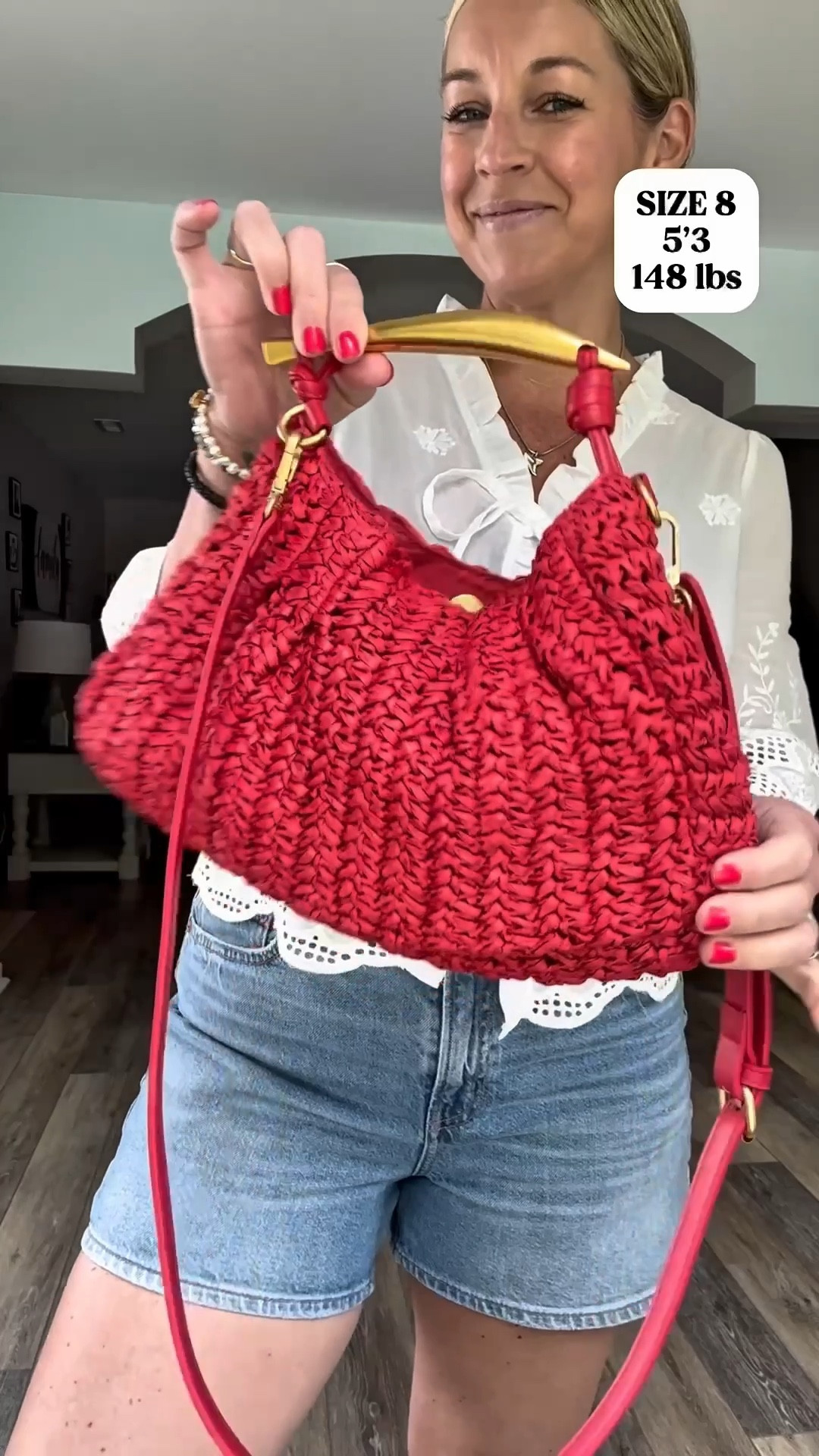 Day 3! Playing top golf and heading to dinner. Light and upscale casual! The eyelet top is relaxed and airy. Size small. Jeans are tts 8. Shark tooth necklace and black braided bracelet are on emmagraceblog.com with a discount code. Everything else is here! Nail polish is 25% off! ❤️ Love you!! Lipstick is shade Penelope Pink

#LTKStyleTip #LTKTravel #LTKFindsUnder50