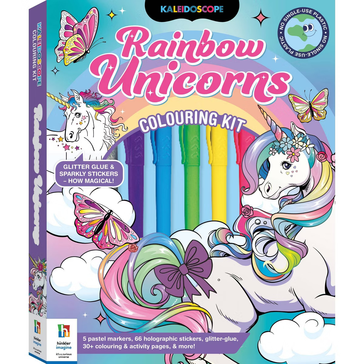 Hinkler Books Rainbow Unicorns Coloring Kit: Unicorns to Color, Craft Activity for Kids, Includes... | Target