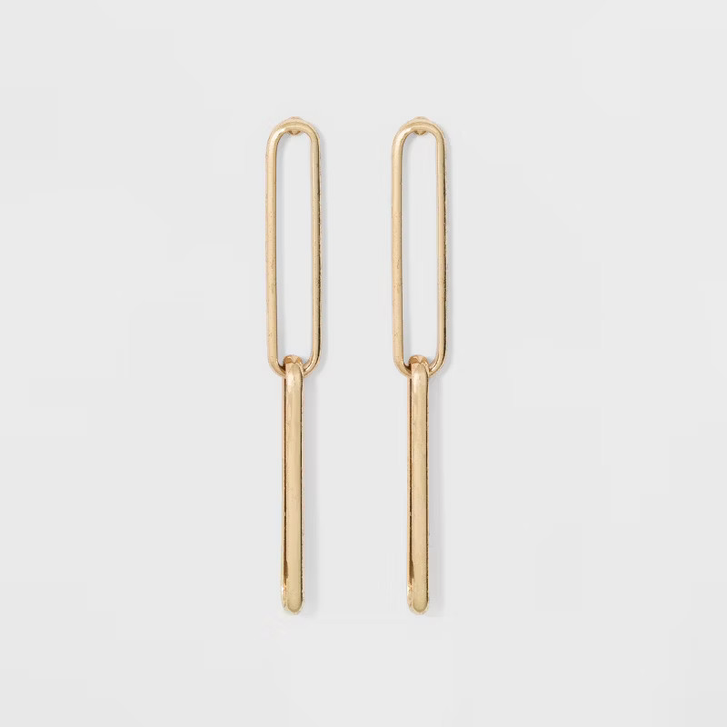 Link Earrings - A New Day™ Gold | Target