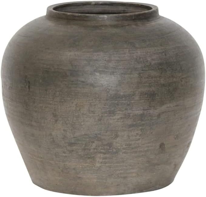 Amazon.com: Lily’s Living AM83240000 Vintage Black Pottery Jar, Gray (Size & Color Vary) Vase (... | Amazon (US)