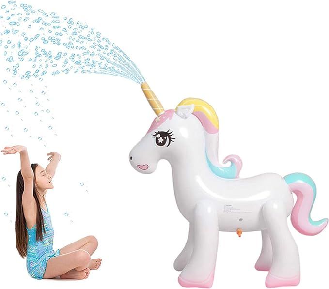 Panther Magical Inflatable Unicorn Yard Sprinkler, Summer Outdoor Water Game Splash Play Alicorn/... | Amazon (US)
