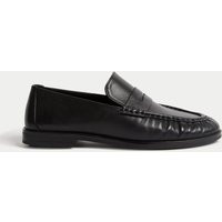 M&S Collection Women's Leather Loafers - 5 - Black, Black | Marks & Spencer (UK)