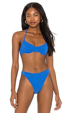 Solid & Striped Ginger Bikini Top in Laguna Blue from Revolve.com | Revolve Clothing (Global)