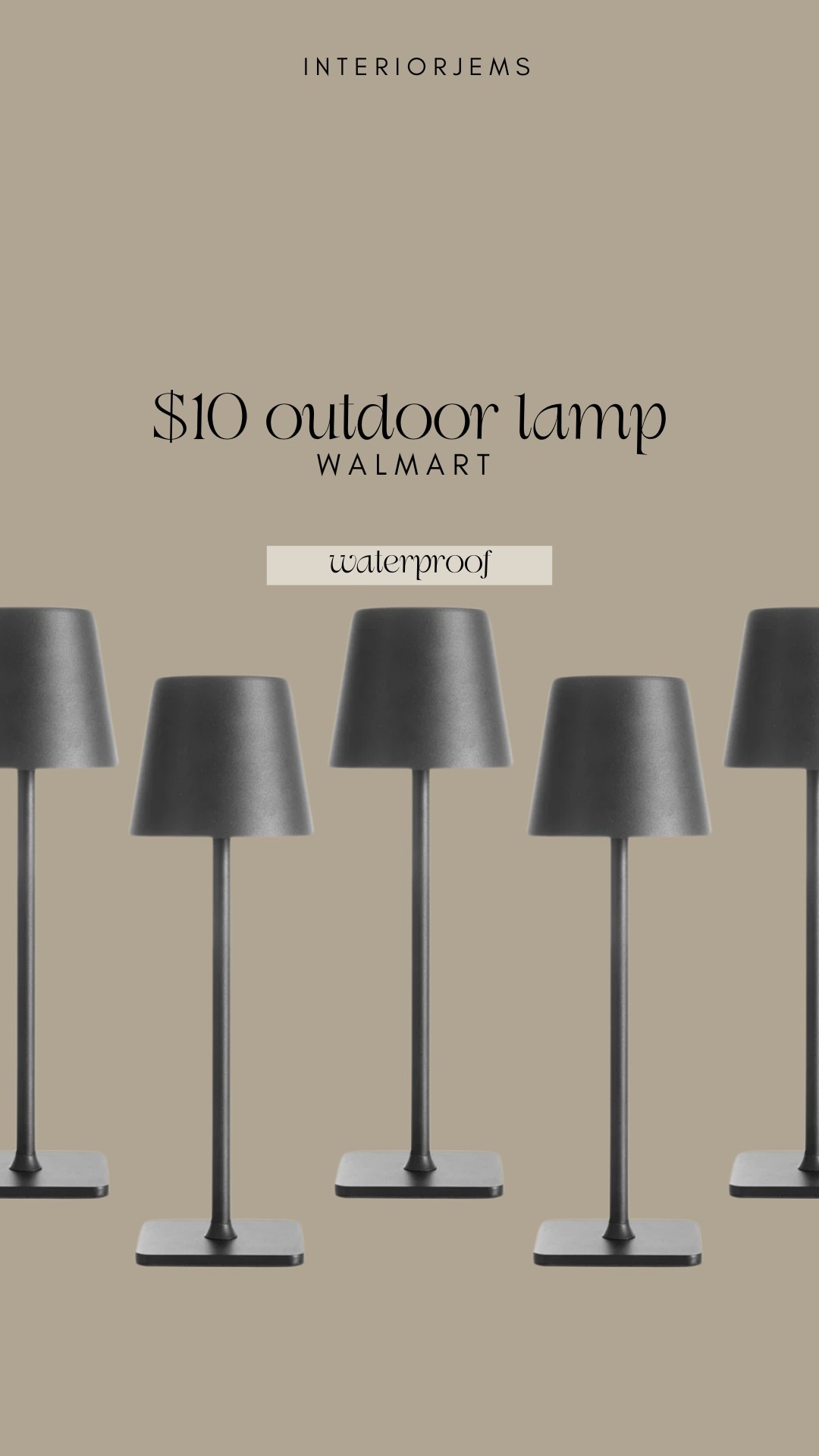 Such a good price on these outdoor rechargeable table lamps from Walmart perfect for your porch your patio they’re only $10 apiece or $19 for a set of two up from Walmart

#LTKSaleAlert #LTKStyleTip #LTKHome