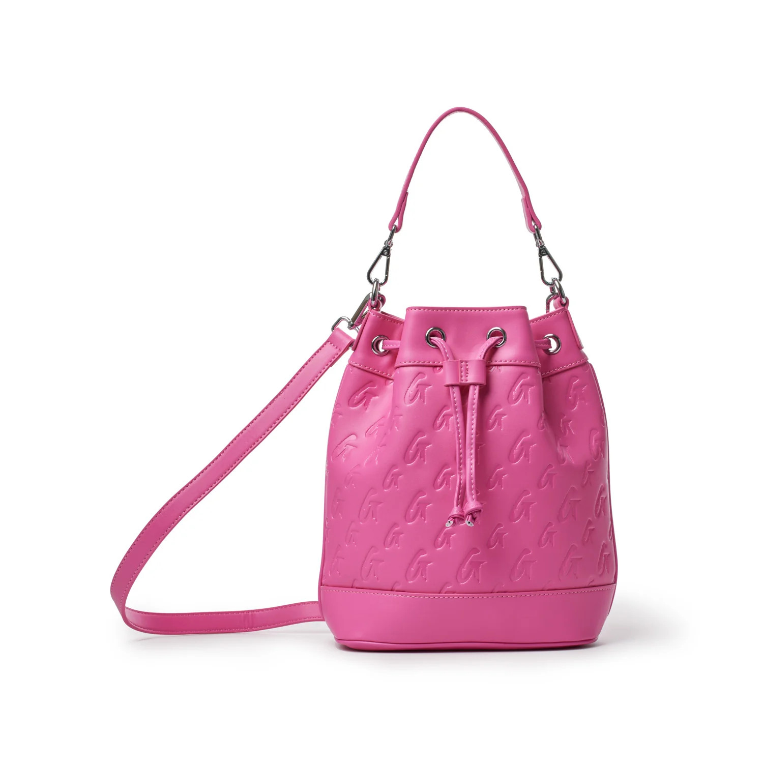 MONOGRAM MEDIUM BUCKET BAG HOT PINK | Glam-Aholic Lifestyle