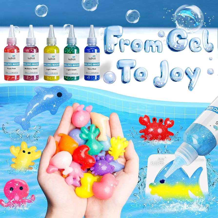 Magic Water Elf Toy Kit, Aqua Fairy Water Gel Kit with 20 Magic Gels, 10 Sea Creature Molds. Chri... | Amazon (US)