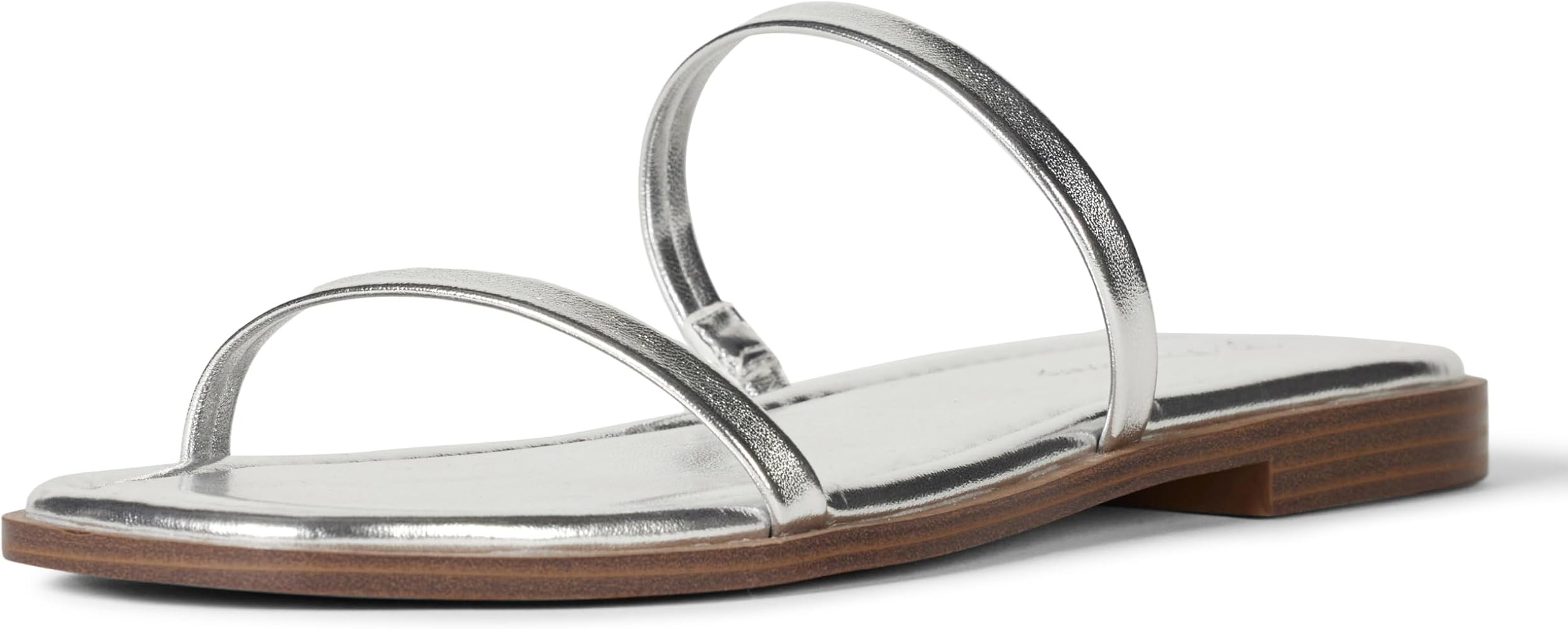 The Drop women's Paris Square Toe Two Strap Flat Sandal | Amazon (US)