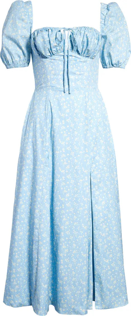 HOUSE OF CB Tallulah Puff Sleeve Midi Dress | Nordstrom | Nordstrom