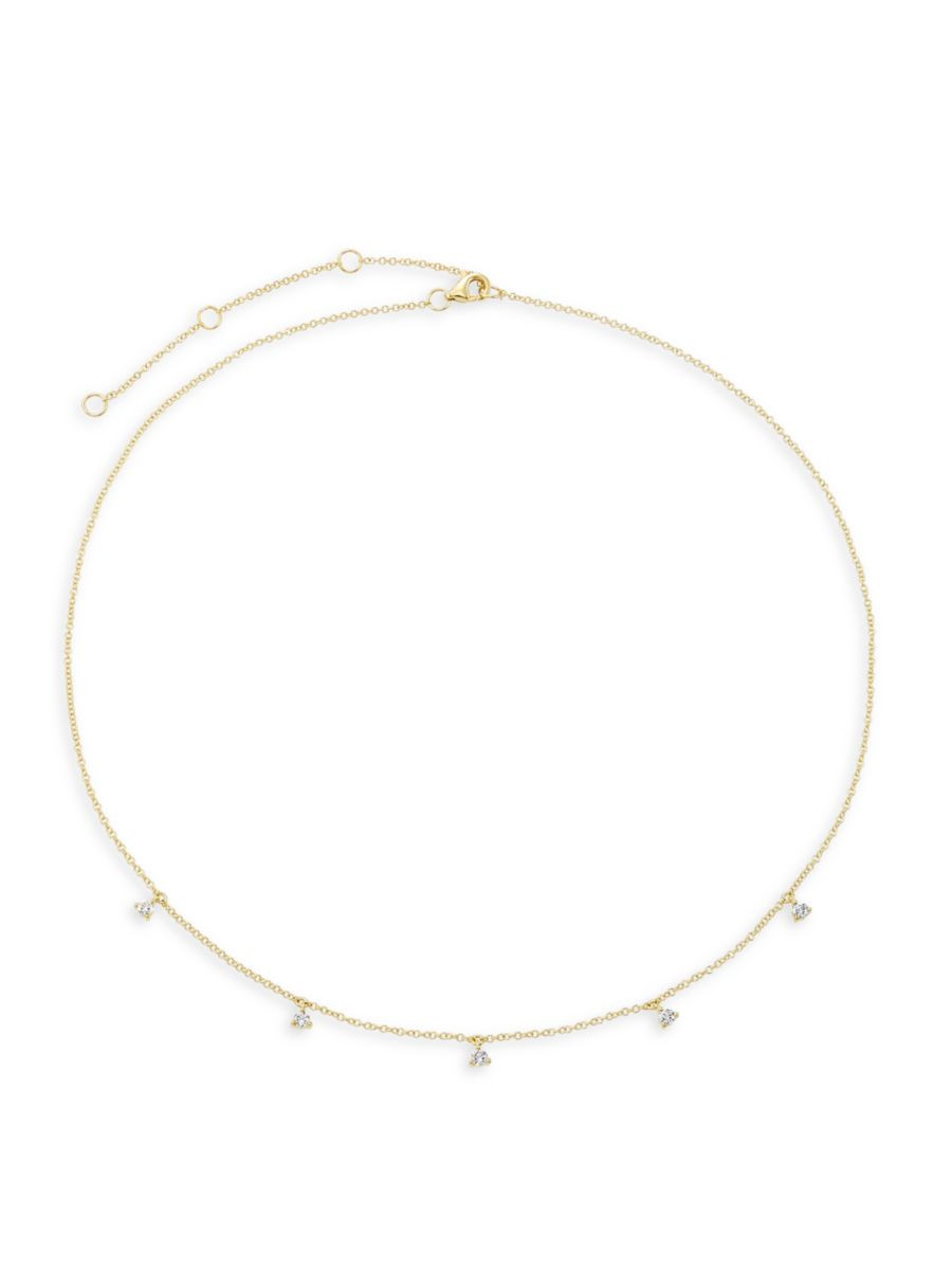 14K Yellow Gold & 0.3 TCW Diamond Necklace | Saks Fifth Avenue