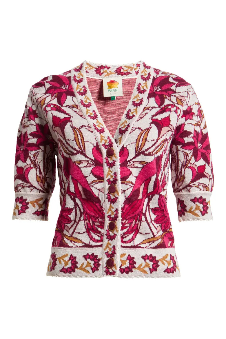 Stained Glass Print Button-Up Cardigan (Women) | Nordstrom | Nordstrom