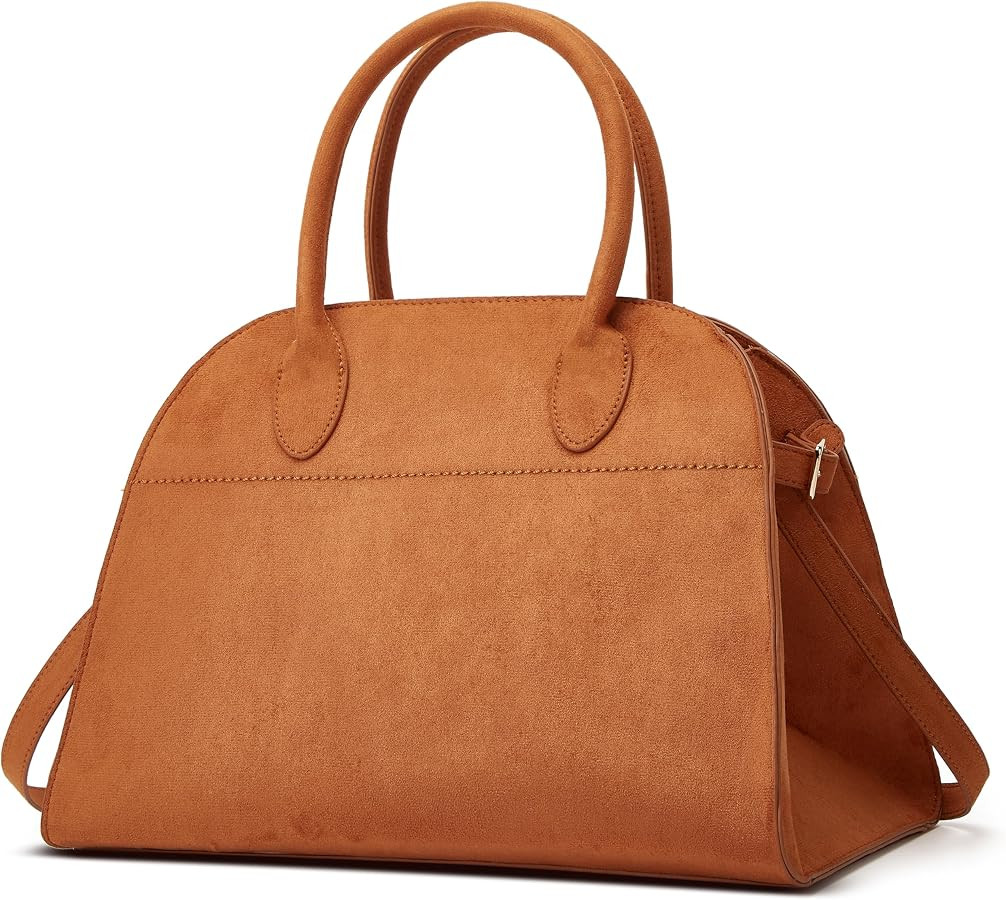 Suede Large Tote Bag for Women Leather Bag Retro Purses Crossbody Bag Trendy Handbag Work Bag 202... | Amazon (US)