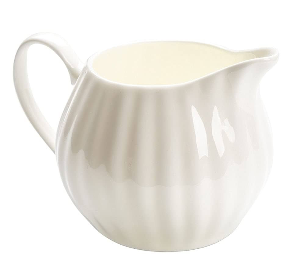 Pure White Ceramic Creamer Pumpkin Shaped Coffee Milk Creamer Pitcher | Amazon (US)