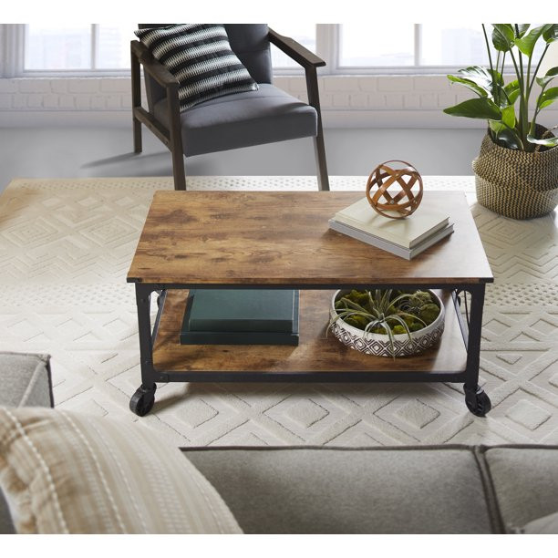 Better Homes & Gardens Rustic Country Coffee Table, Weathered Pine Finish | Walmart (US)