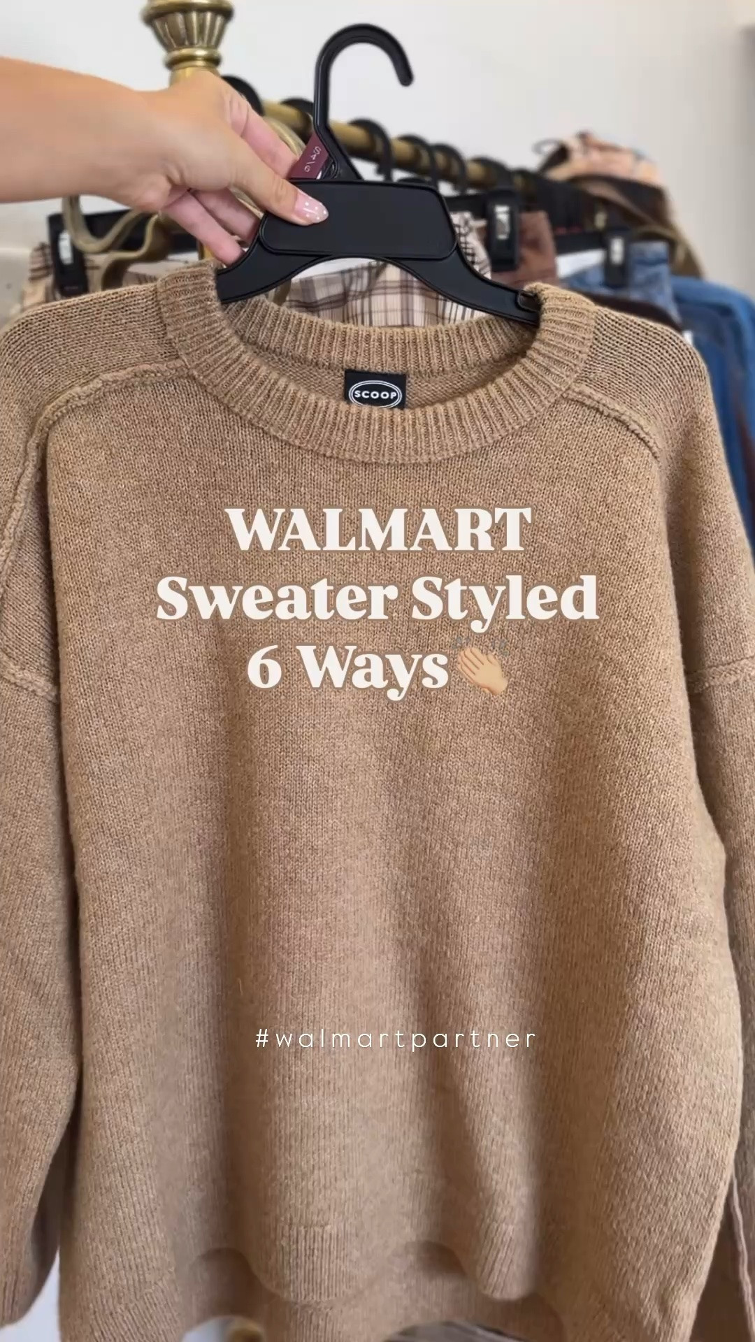 Yesss Walmart 🤩 this sweater is so comfy and the best quality! So many ways to elevate it or dress it down 🙌🏼 #walmartpartner #walmartstyle @walmartstyle