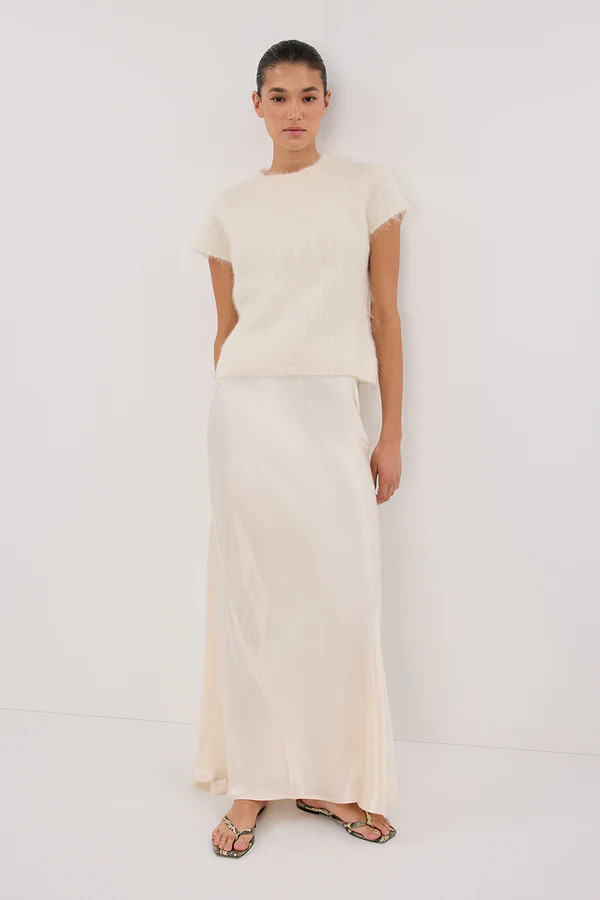 CHARLI CREAM SATIN MAXI SKIRT | DISSH