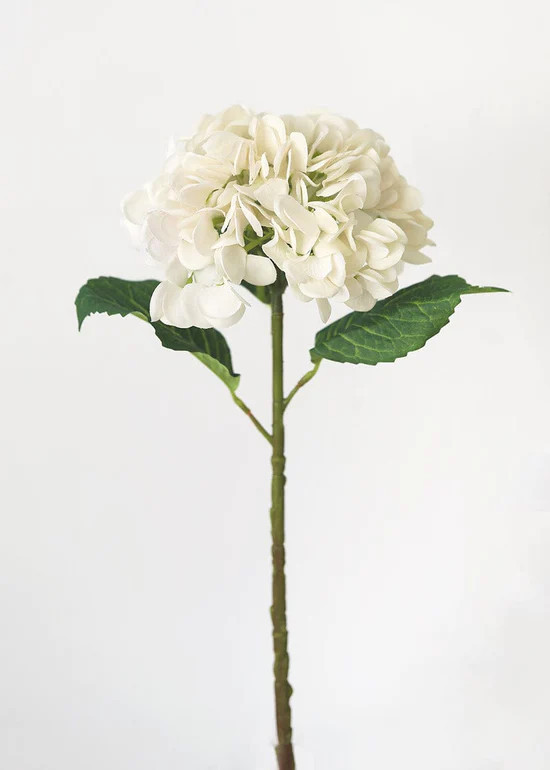 Cream Artificial Real Touch Hydrangea - 20" | Afloral