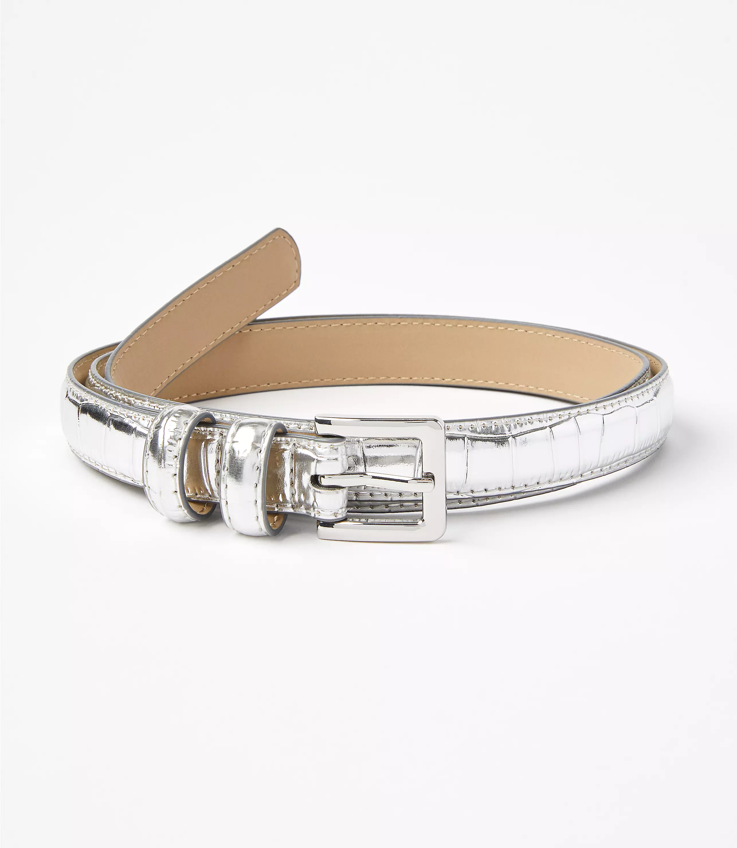 Metallic Embossed Belt | LOFT