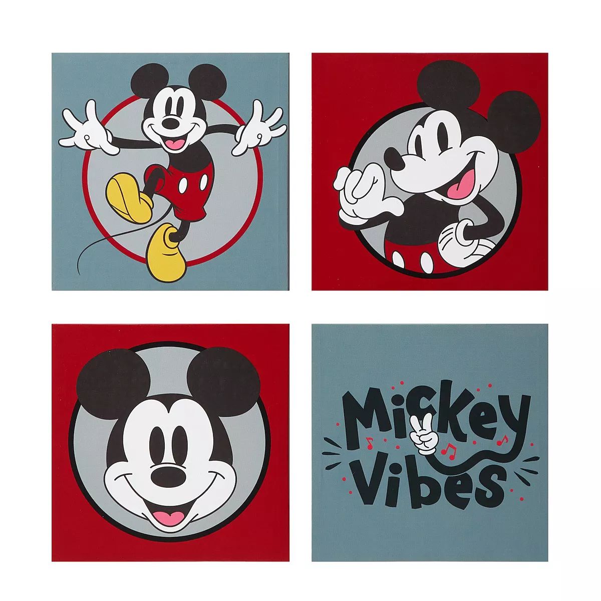 Disney's Mickey Mouse Canvas Wall Art by 4-piece Set by Idea Nuova | Kohl's