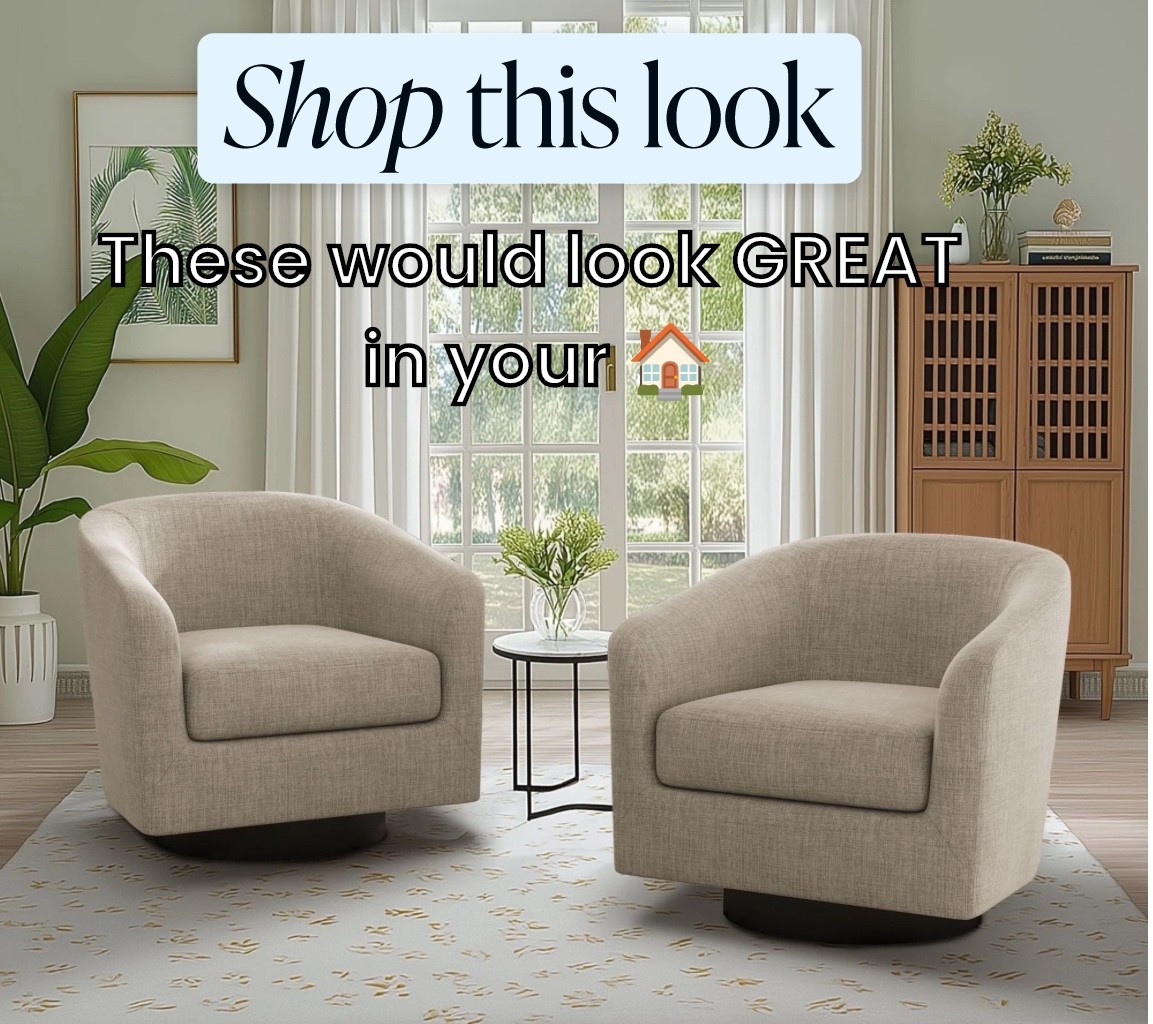These linen swivel chairs!! OMG! 😱 They also come in corduroy and a beautiful emerald 💚🔥

#LTKStyleTip #LTKHome