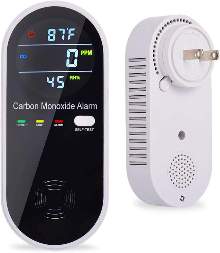 Carbon Monoxide Detector Plug in Wall, WESHLGD Portable Carbon Monoxide Detector for Travel, 3-in... | Amazon (US)