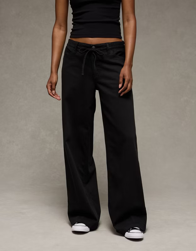 AE Dreamy Drape Stretch Low-Rise Ultra Wide-Leg Pant | American Eagle Outfitters (US & CA)