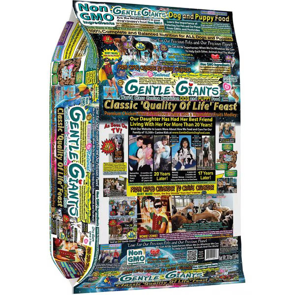 Gentle Giants Natural Non-GMO Dog & Puppy Chicken Dry Dog Food, 30-lb bag | Chewy