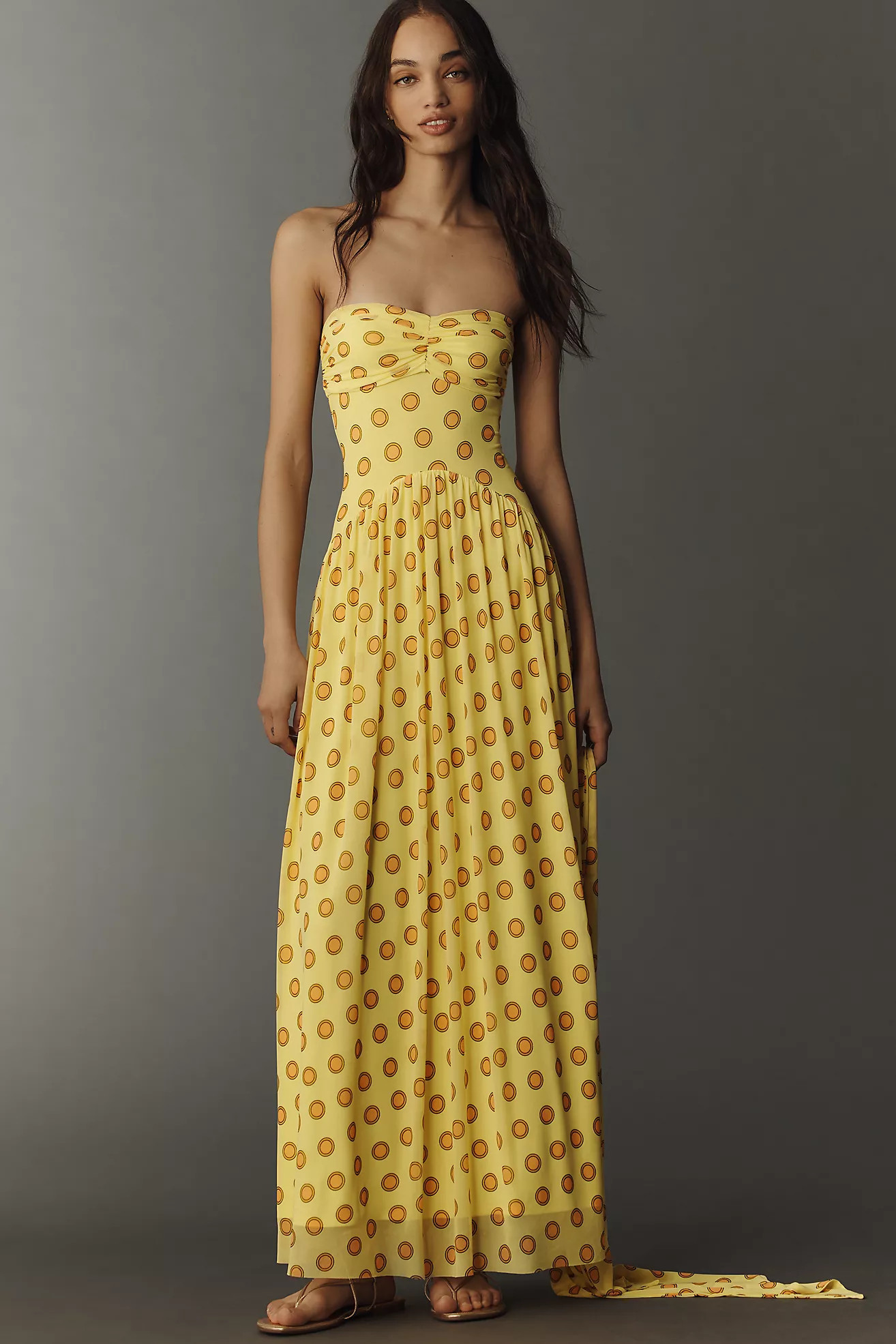 AFRM Rori Strapless Midi Dress | Anthropologie (US)