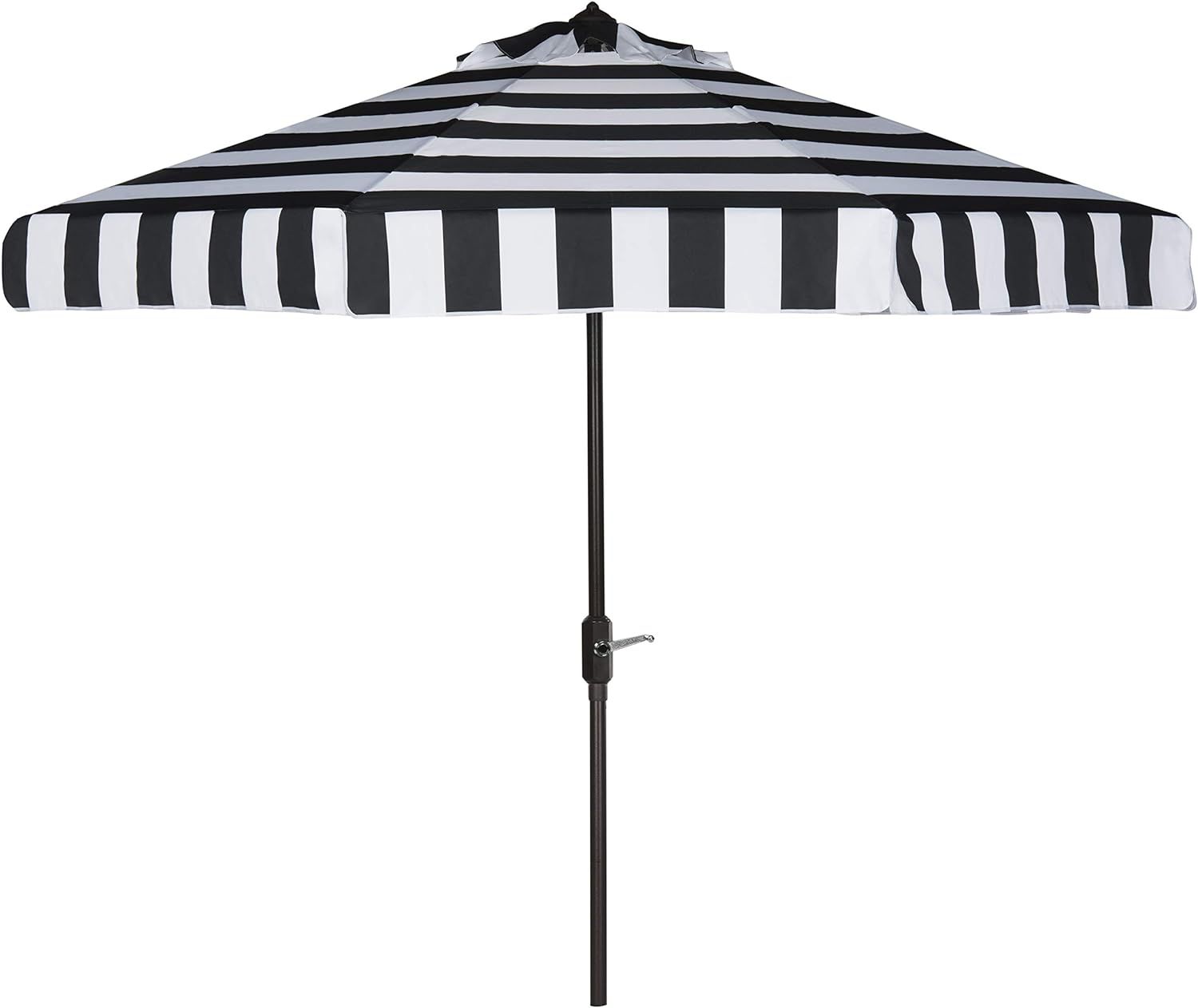 Safavieh PAT8003A Outdoor Collection Elsa Fashion Line Auto Tilt Umbrella, 9', Black/White | Amazon (US)