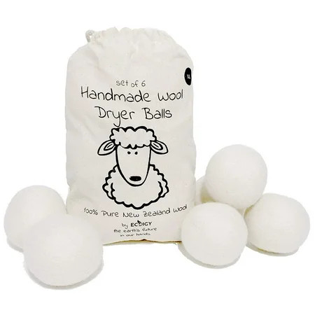 Wool Dryer Balls Organic XL 6-Pack by Ecoigy | Walmart (US)