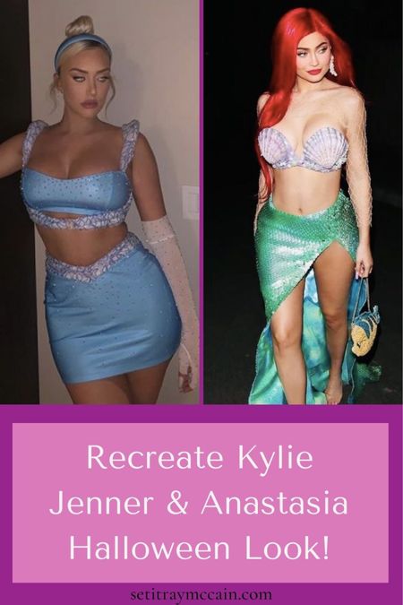 Make your Halloween truly enchanting with these magical duo costume ideas inspired by Kylie Jenner as a stunning mermaid and Anastasia as Cinderella. Discover how to recreate their glamorous looks and add a touch of Disney magic to your celebrations! Kylie Jenner Costume, Anastasia Karanikolaou, Mermaid Costume, Cinderella Costume, Disney-inspired Costumes, Celebrity Halloween Looks, DIY Halloween Costumes, Best Friend Halloween Costume, Duo Costume Inspirations, Halloween Costume Trends

#LTKSeasonal #LTKHalloween #LTKparties