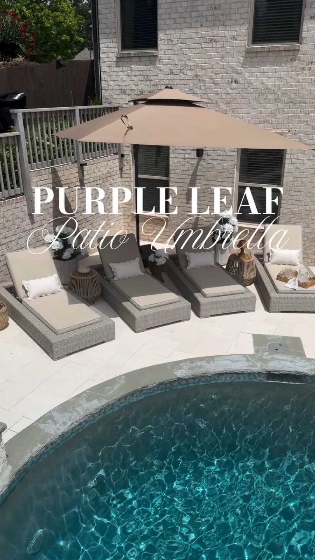 The one upgrade that completely transformed our pool patio. ☀️🤍

After years of using our old umbrella, it was finally time for an upgrade—and this cantilever umbrella from @purpleleafgarden was exactly what our space needed.

I chose the 10’ x 10’ umbrella with the beige canopy to complement our neutral outdoor space, but it’s available in several sizes and colors so you can find the perfect fit for your own backyard. I also love how easily it adjusts to follow the sun, making it simple to stay comfortable all day long.

If you’ve been looking for a patio umbrella that’s both beautiful and functional, this one is definitely worth a look.

💛 Use my code: COURTNEY13 for 13% off all umbrellas on the Purple Leaf website!

#patioumbrella #poolumbrella #cantileverumbrella #purpleleaf #patiodecor

#LTKHome #LTKSeasonal