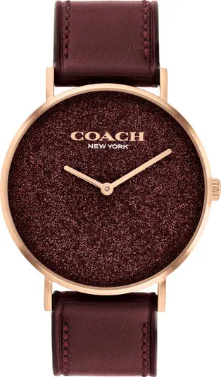 Perry Leather Strap Watch, 36mm | Nordstrom