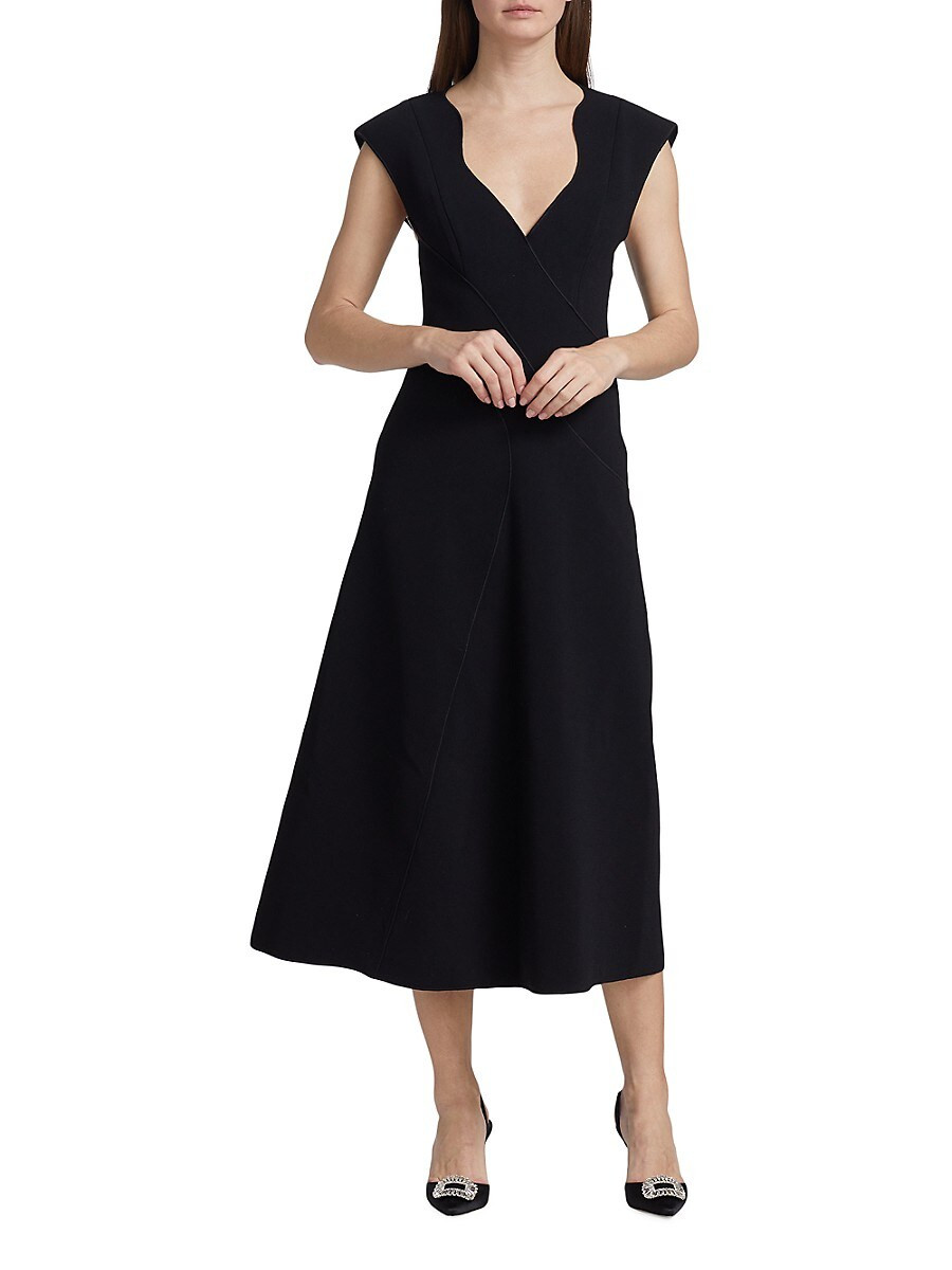 Acler Women's Harwood Neoprene Midi Dress - Black - Size 4 | Saks Fifth Avenue OFF 5TH
