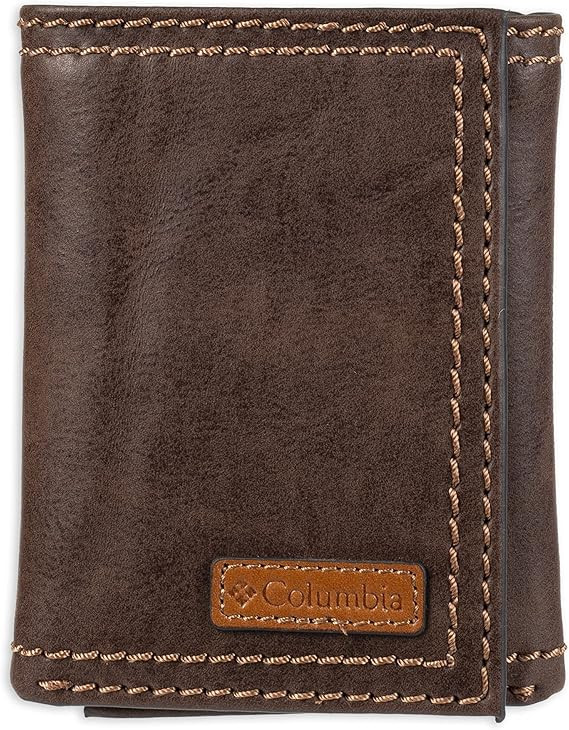 Columbia Men's RFID Genuine Leather Trifold Wallet With ID Window, Credit Card Pockets | Amazon (US)