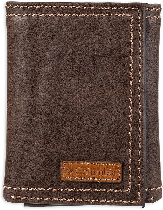 Columbia Men's RFID Genuine Leather Trifold Wallet With ID Window, Credit Card Pockets | Amazon (US)