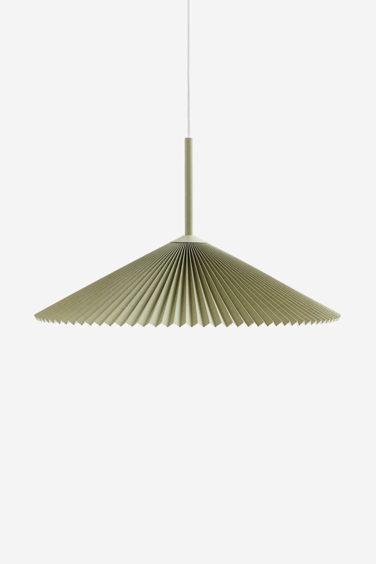 Pendant Lamp with Pleated Shade - Green - Home All | H&M US | H&M (US + CA)