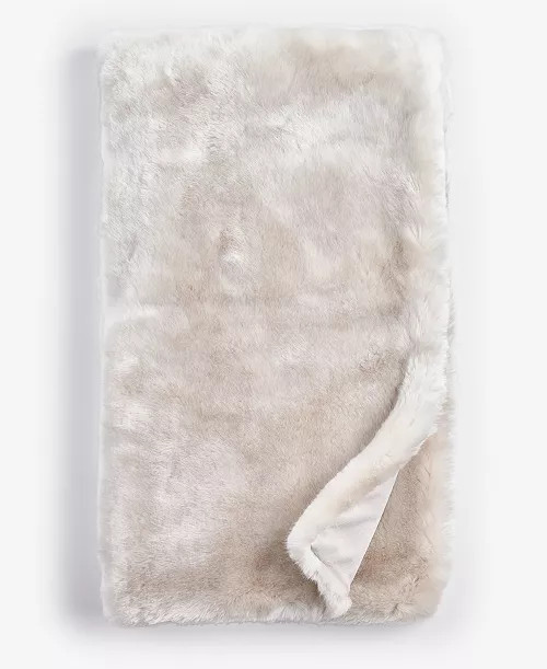 Lynx Faux Fur Throw, 50" x 60" | Macy's