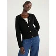 Free Assembly Women’s Chest Pocket Cardigan Sweater with Long Sleeves, Midweight, Sizes XS-XXL | Walmart (US)