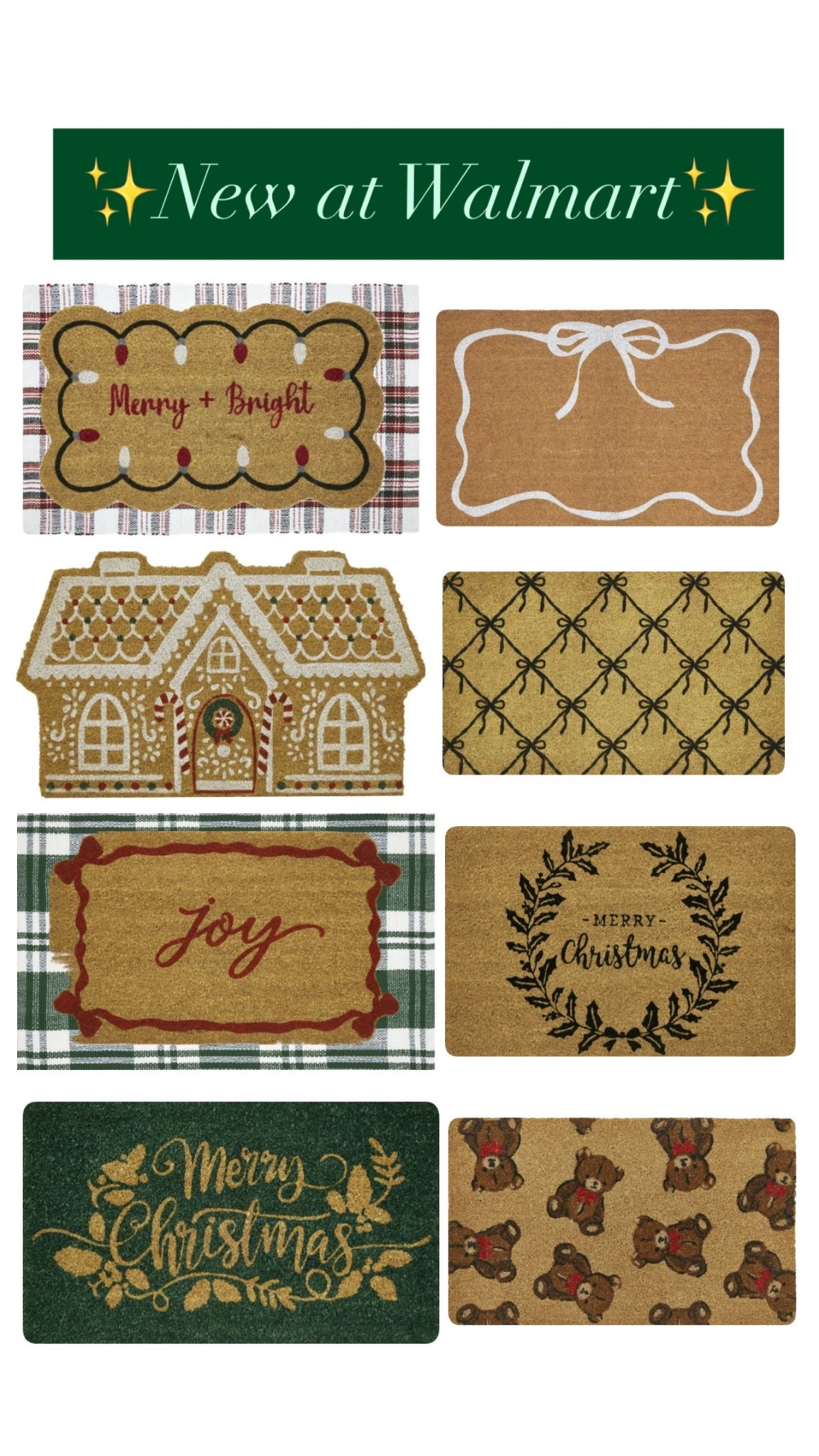 Decorate your front porch for Christmas in style! My Texas House just dropped their new holiday doormat collection!✨🌲🎅🏻



#LTKFindsUnder50 #LTKSeasonal #LTKHome