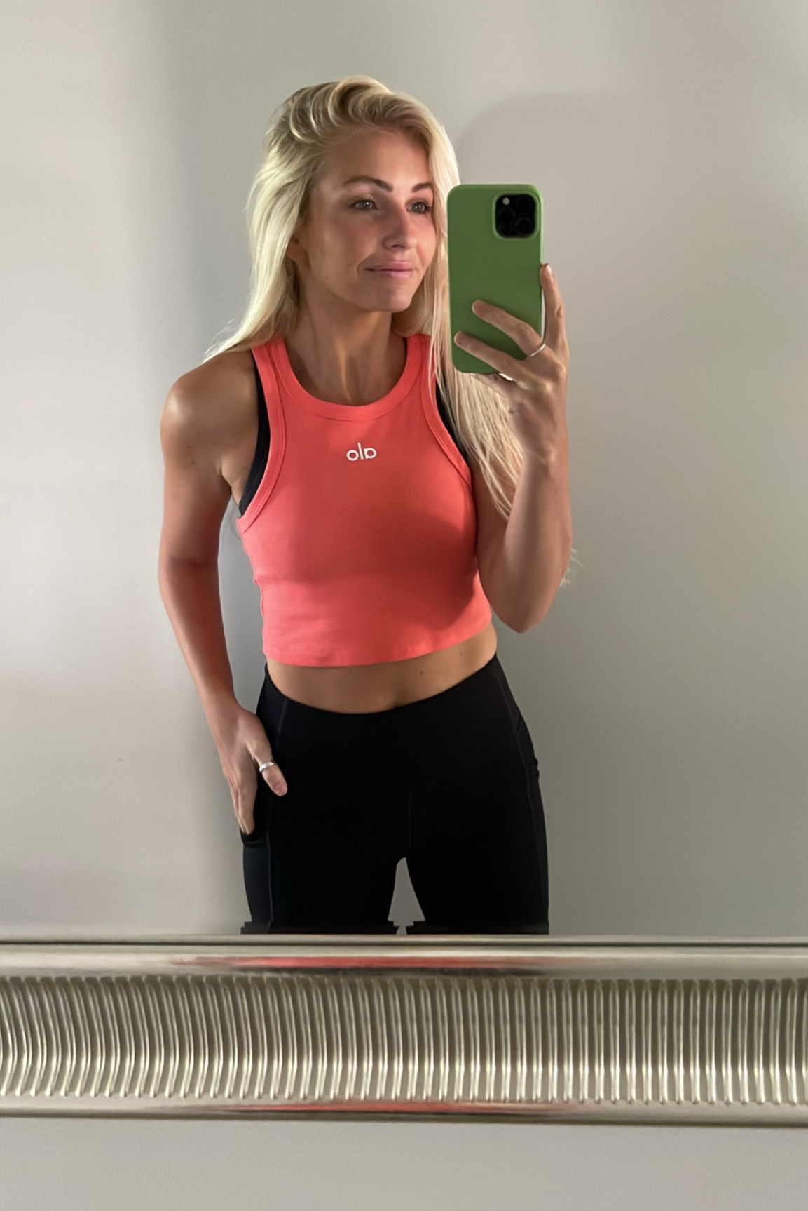 obsessed with this ALO tank! I have it in black and white too. so comfortable and flattering! perfect for a workout or every day wear 🤍

#LTKstyletip #LTKunder100 #LTKfitness