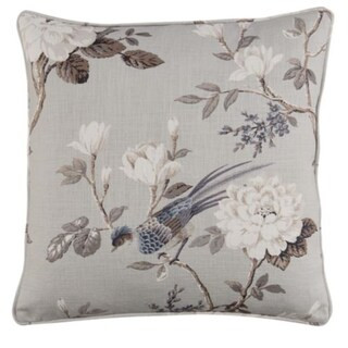 Etta Bird & Botanical Floral Cotton Throw Pillow | Ballard Designs, Inc.