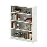 Sunon Collection Wood Bookcase Freestanding Display Shelf for Home and Office (4-Shelf, White) | Amazon (US)