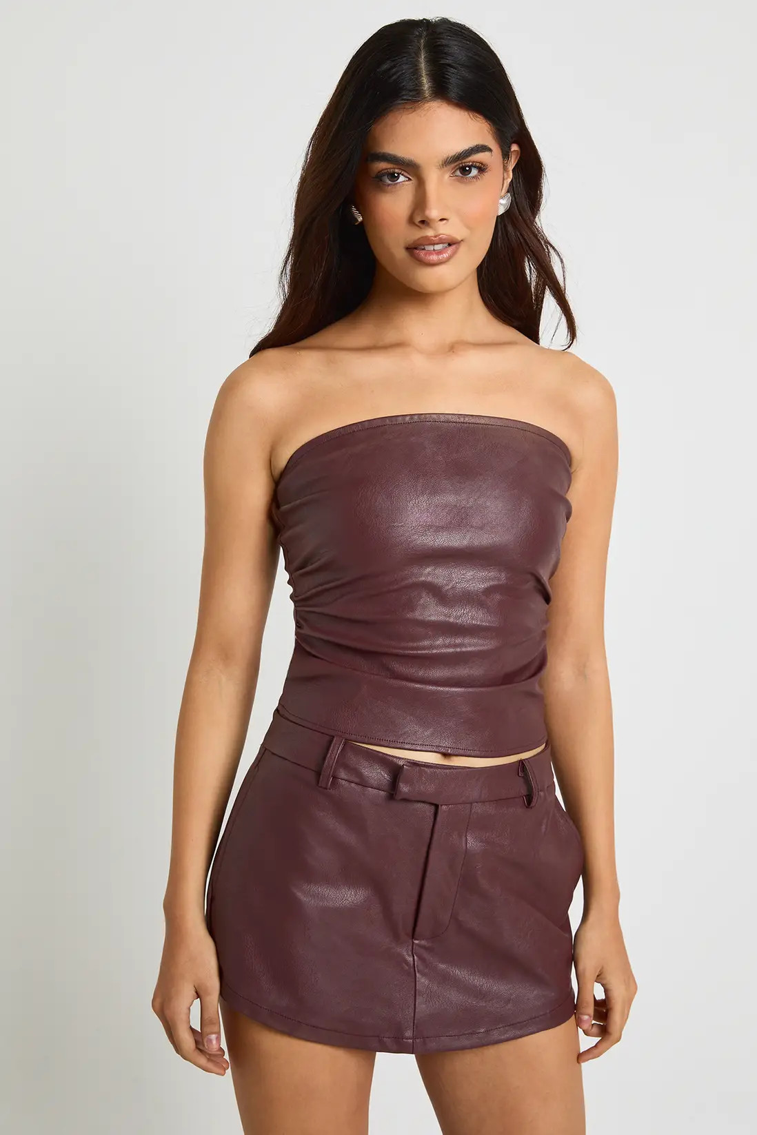 Faux Leather Bandeau Top | Nasty Gal US