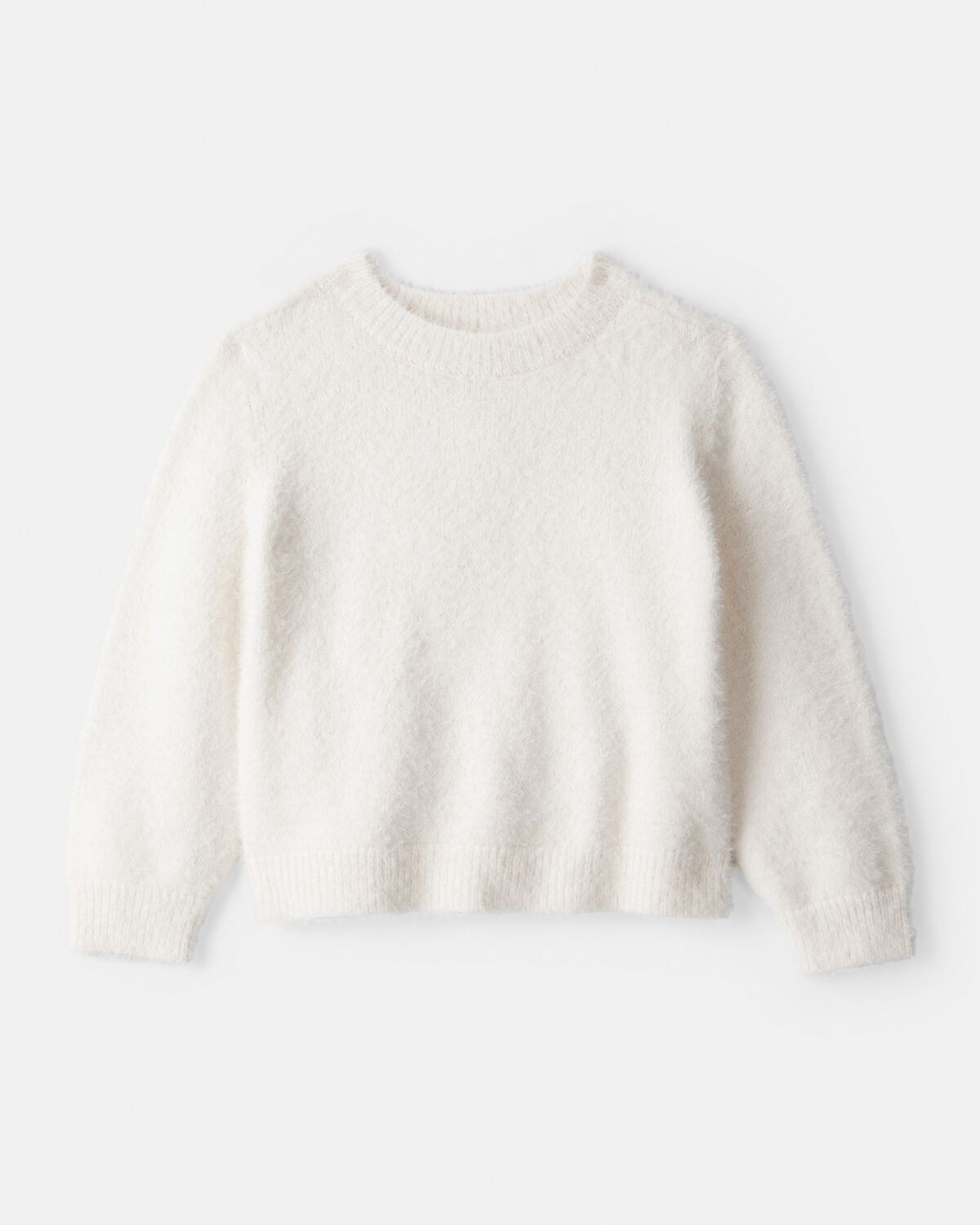 Toddler Girl Brushed Sweater - White | Carter's Inc