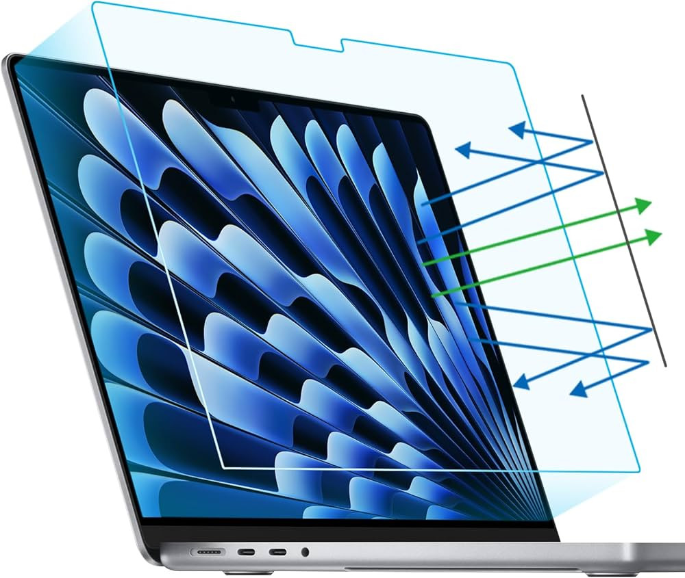 F FORITO 2-Pack Anti Blue Light Screen Protector Compatible with Apple 2023 MacBook Air 15.3-inch... | Amazon (US)