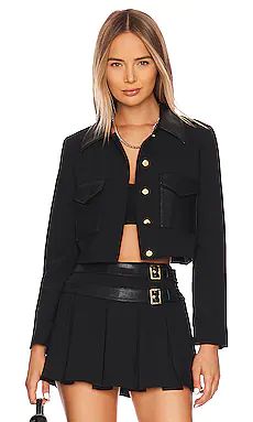 Amanda Uprichard Sanders Jacket in Black from Revolve.com | Revolve Clothing (Global)