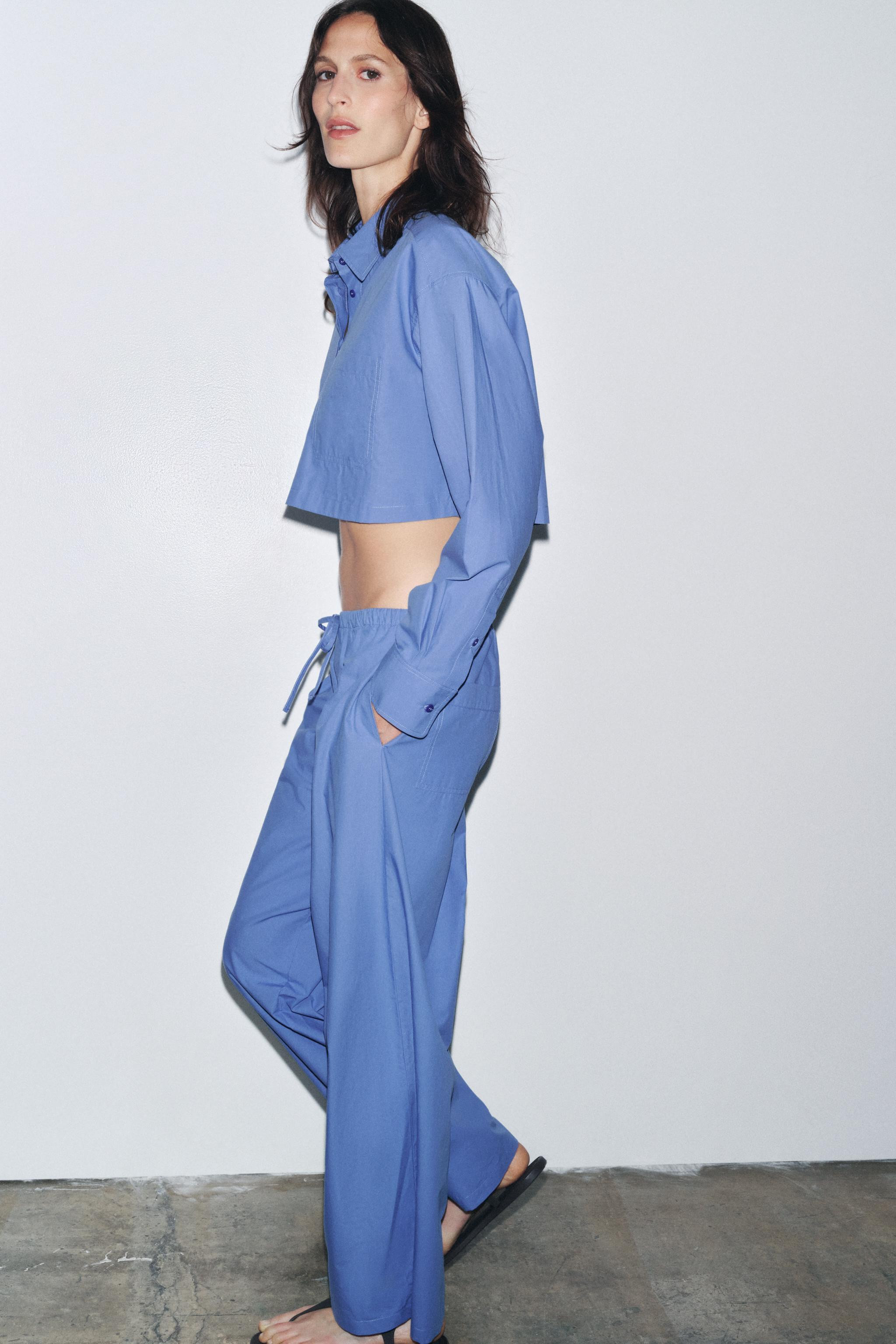 POPLIN PAJAMA PANTS | Zara US