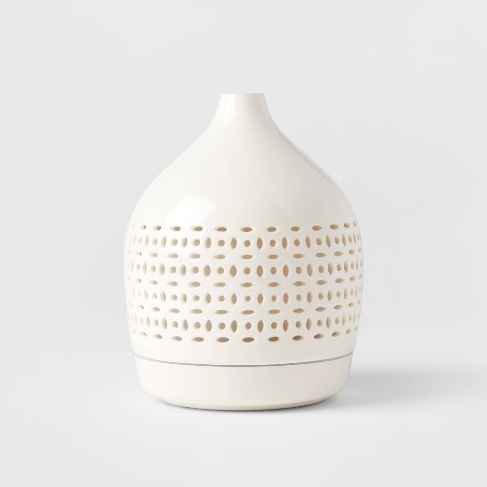 300ml Cutout Ceramic Color-Changing Oil Diffuser White - Opalhouse | Target