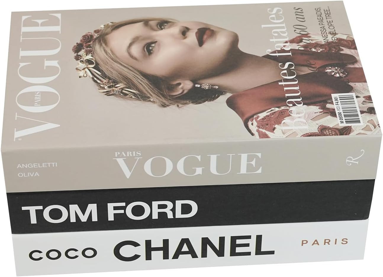 Chic Faux Book Set for Stylish Home Decor - Preppy Aesthetic Collection (Black, White, Beige) | Amazon (US)