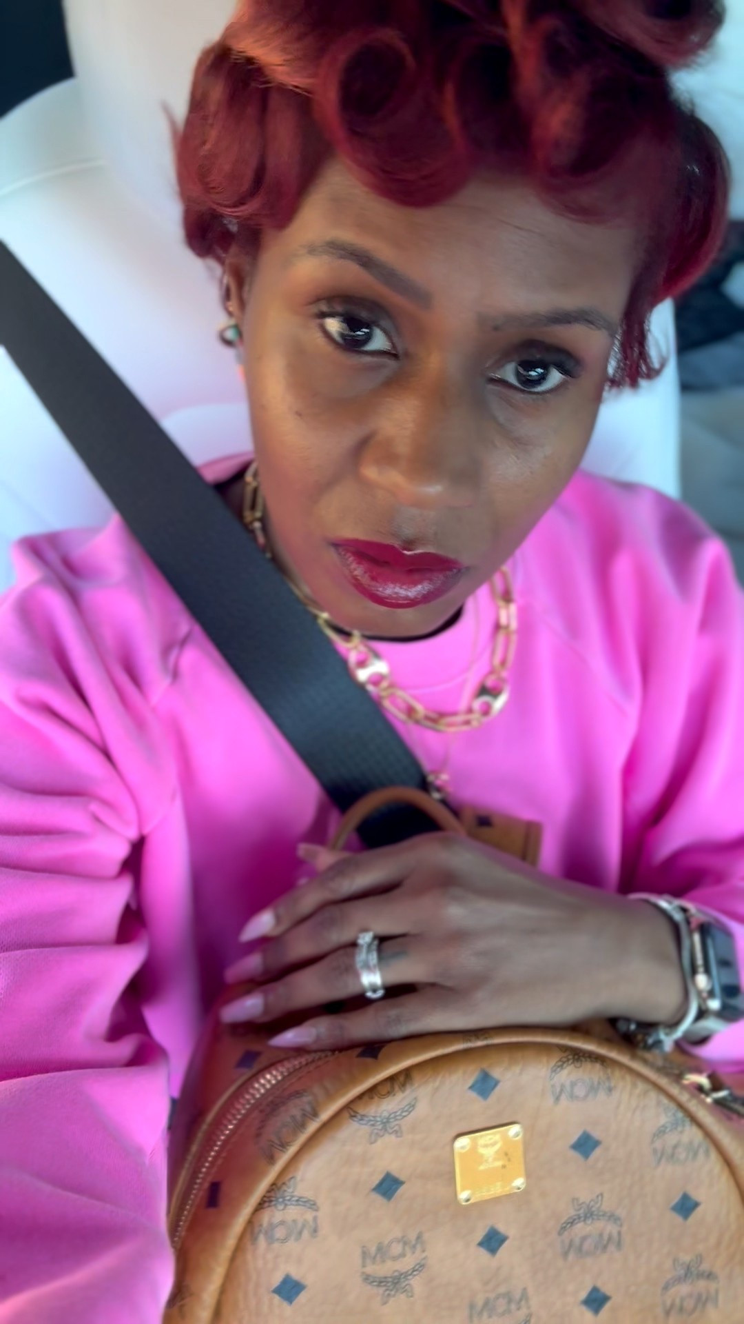 ✨Bold Hair. Bright Pink. Classic MCM.

Serving a soft-bold vibe today — the perfect blend of color and confidence. I paired my hot-pink crewneck with my vintage-inspired curls and my favorite MCM brown backpack for that effortless luxe feel.

These hand-painted earrings from @Andmadebyhand pull everything together — art, color, and personality in one piece.

If you’re building a wardrobe that feels expressive, polished, and YOU… start with pieces that make you walk a little taller. This backpack is one of mine.

Tap to shop the bag and recreate this look. ✨

#LTKFinds #LTKStyle #MCMBackpack #BlackWomenInStyle #FashionedInFreedom #ColorAndConfidence#funfashion #fashionforfun


#LTKvlog #LTKGiftGuide #LTKootd